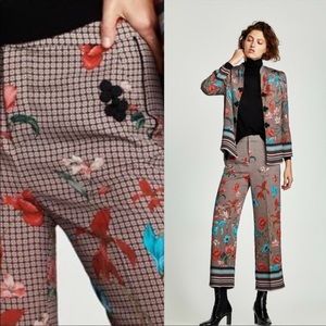 Checkered Floral Pants